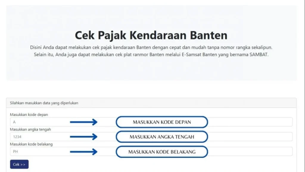 Cara Cek Pajak Kendaraan Banten
